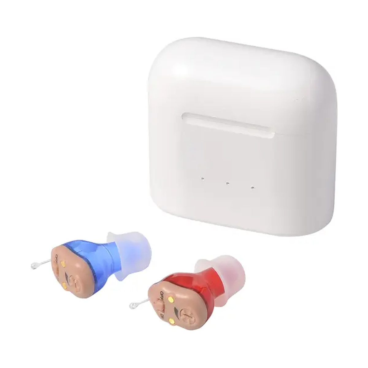 HearWithUs complete pair of rechargeable sound amplifiers with charging case